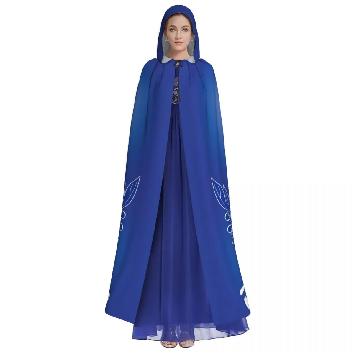 Adult Vampire Cape Hooded Robe Israel Jewish Nine Candlestick Candelabrum Halloween Cloak Full Length Cosplay
