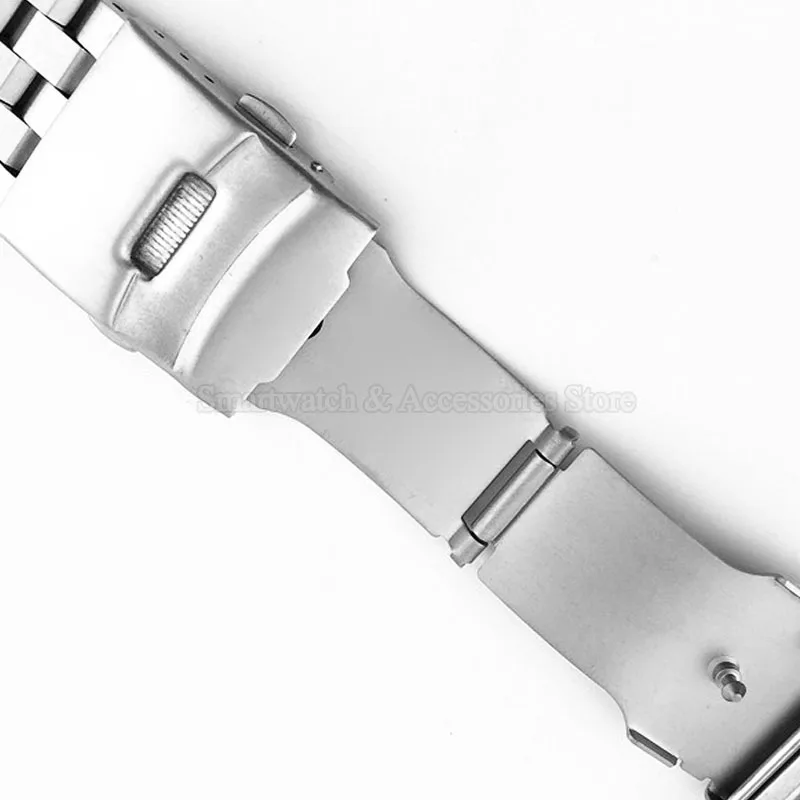 20mm 22mm Stainless Steel Watch Strap for Seiko SKX007/009 SKX173/175 Solid Steel Strap Folding Buckle Men Women Watch Bracelet