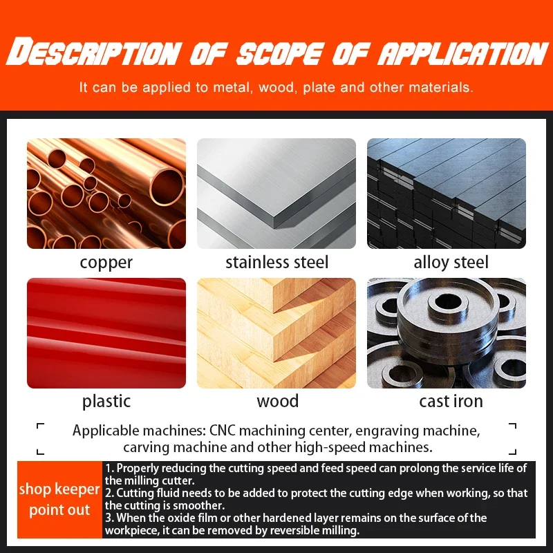 HUHAO 6mm 8mm Shank Ball Nose End Mill HRC65 High Hardness Carbide Cutter CNC Router Bit 2 Flute Milling Cutter R0.5 CNC Tools