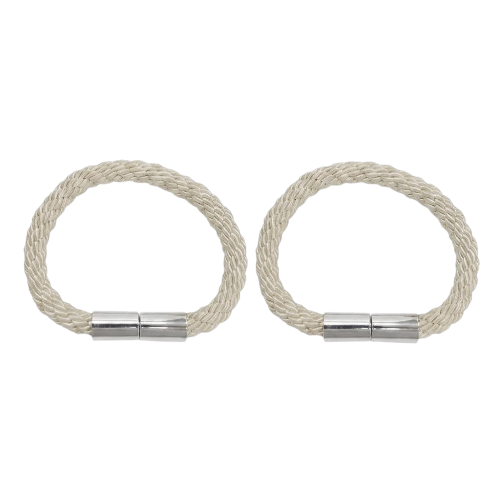 2Pcs Creative Braided Rope Curtain Tiebacks Non Perforated Strong Magnet Curtain Strap Boho Elegant Curtain Buckle Home