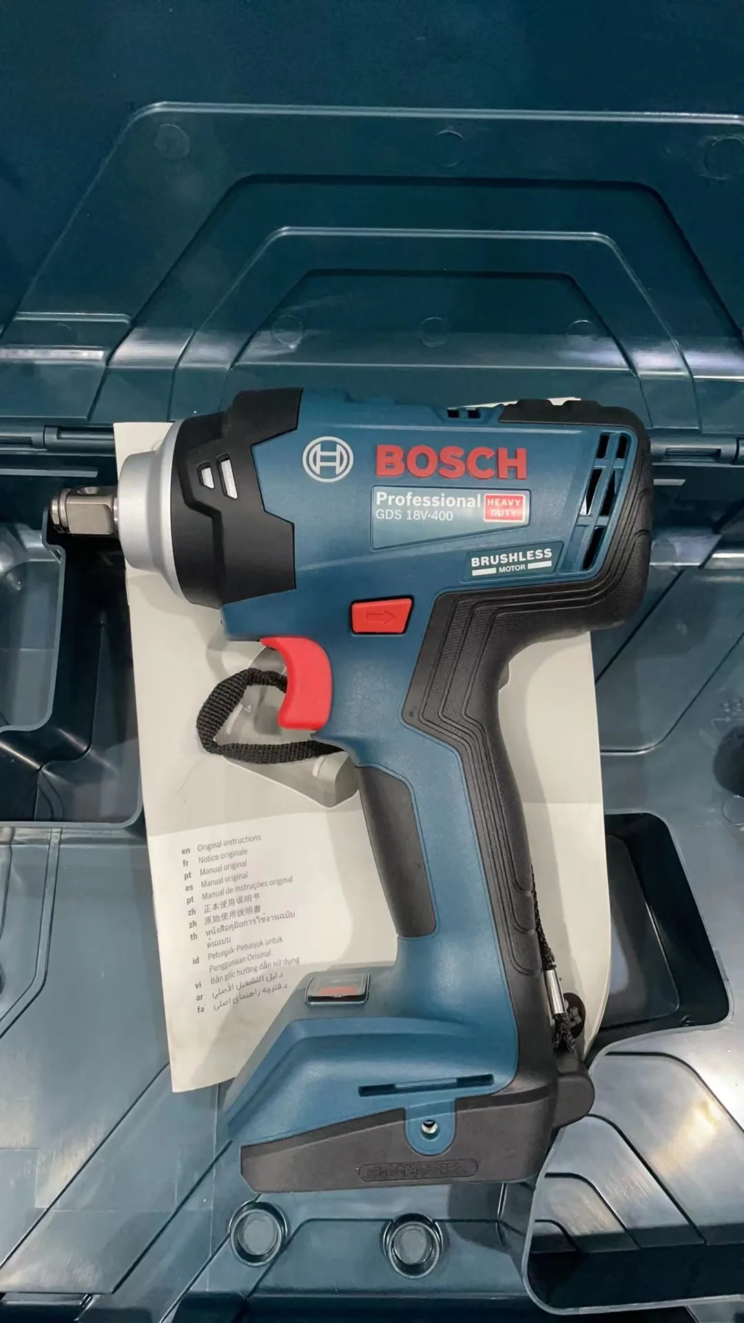 Bosch rechargeable impact trigger phone GDS18V-400