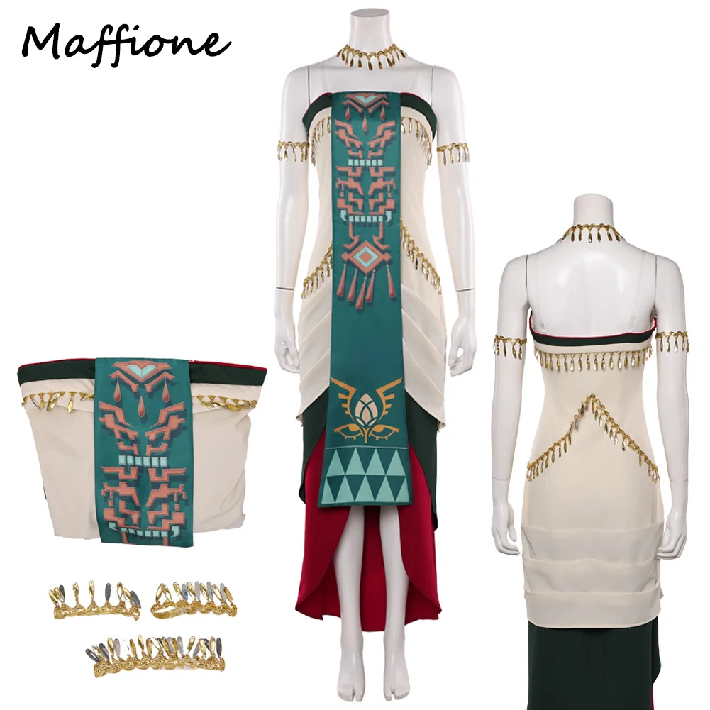 

Платье для косплея Sonia, костюм принцессы, игровая фигурка, маскировка, ролевая игра, фантазия, юбки, цепочка на руку, комплект, костюмы для вечеринки на Хэллоуин