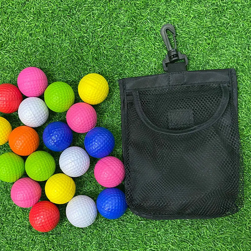 Golf Ball Bag Nylon Waist Pouch Portable Golf Ball Storage Holder Tee Organizer for Men Women Golfers