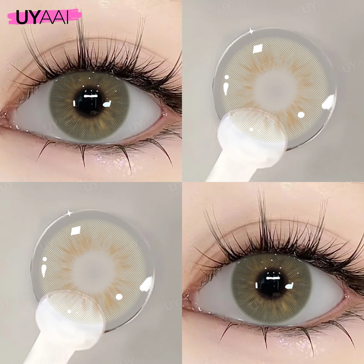 UYAAI Siri 1 Paar farbige Schüler für braune Augen, grüne Augen, Kontaktkosmetik, natürliche modische Linsen für Make-up – Detail 15