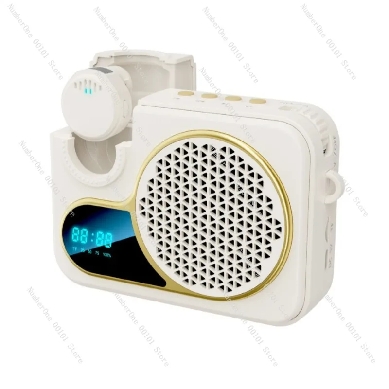 

Wireless Voice Amplifier Portable Rechargeable Speaker with Wireless Lavalier Clip Microphone Compact Amplifier for Teacher Tour