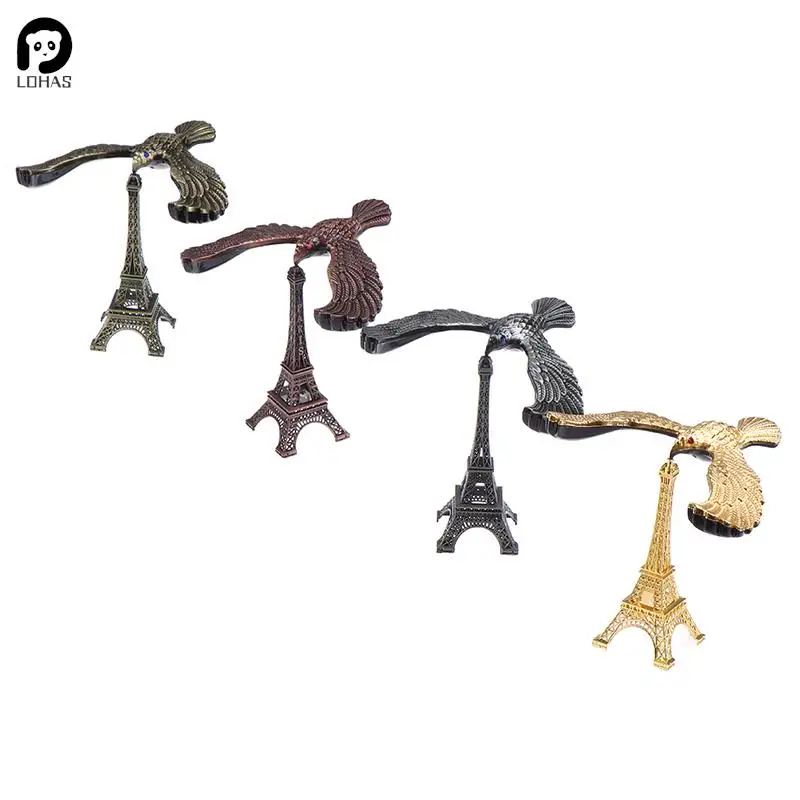 Office Decoration Alloy Tower Model Balanced Bird Prop Balance Eagle Bird Miniature Figurines Decompression Toy