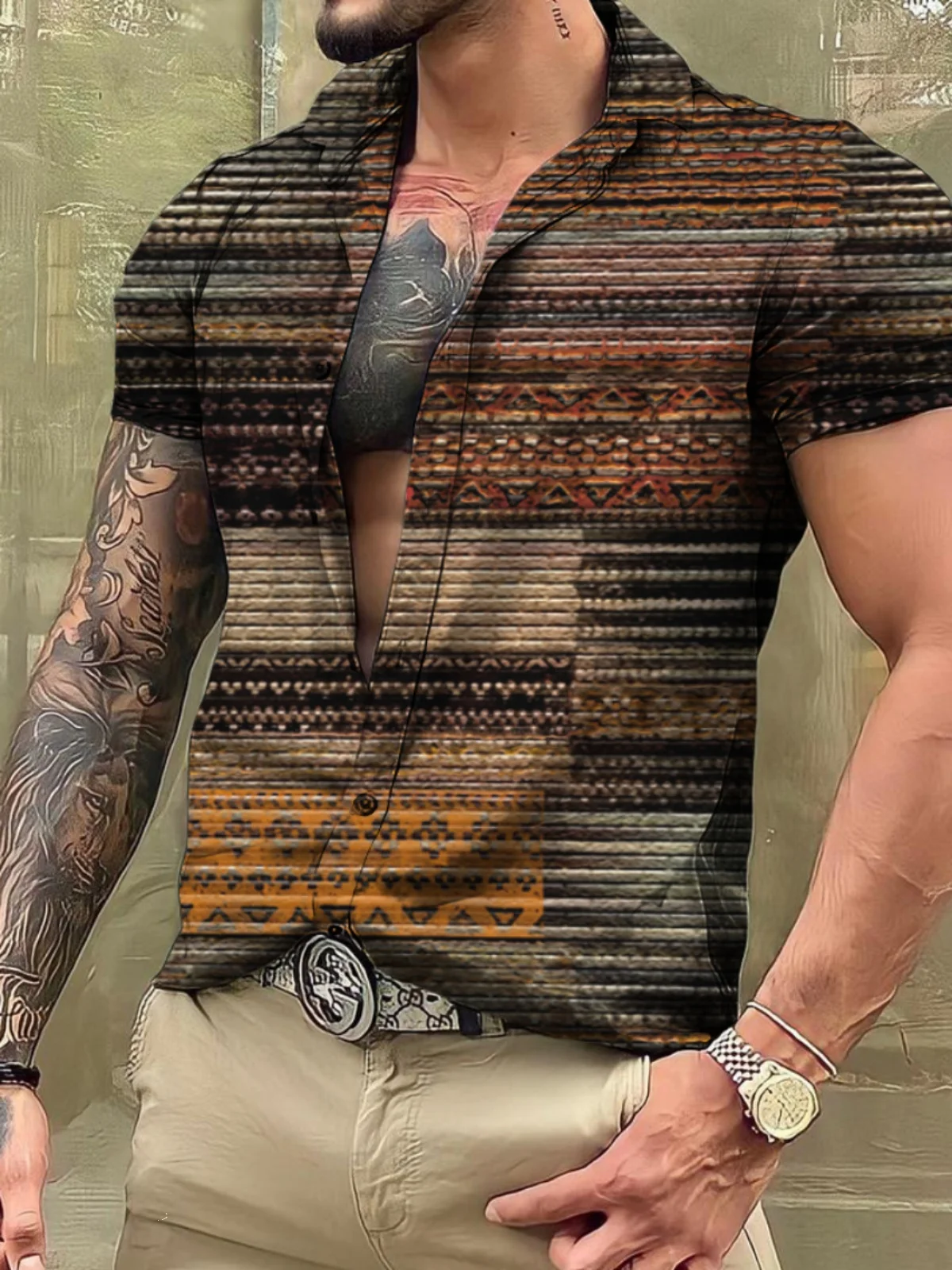 

3D цифровая печать ort Sve Мужская irt повседневная модная цифровая цветочная печать Slim Fit Longevi Autumn Season irt