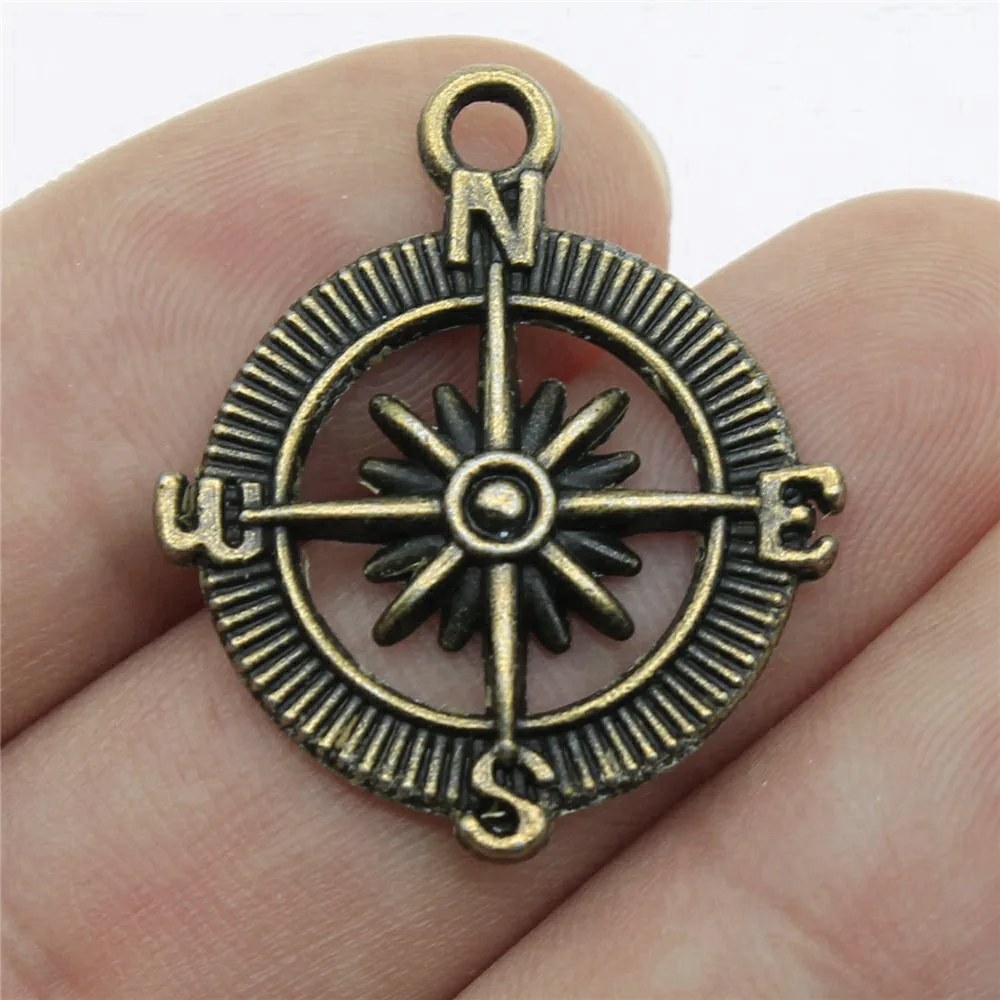 Accessories For Jewelry Compass Charms Popular Phone Pendant 10pcs