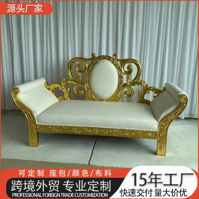 أريكة مستديرة من الخشب الصلب الأوروبي، وأريكة مأدبة ردهة الفندق، وكرسي انتظار للتجميل والمانيكير