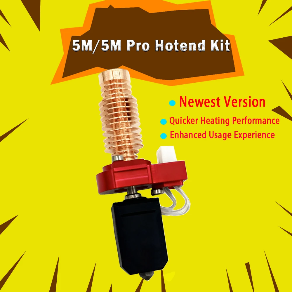 

Upgraded Hotend Kit for Flashforge Adventurer 5M/5M Pro: 280℃ Ceramic Block, AD5M Hard Steel Nozzle, New Version