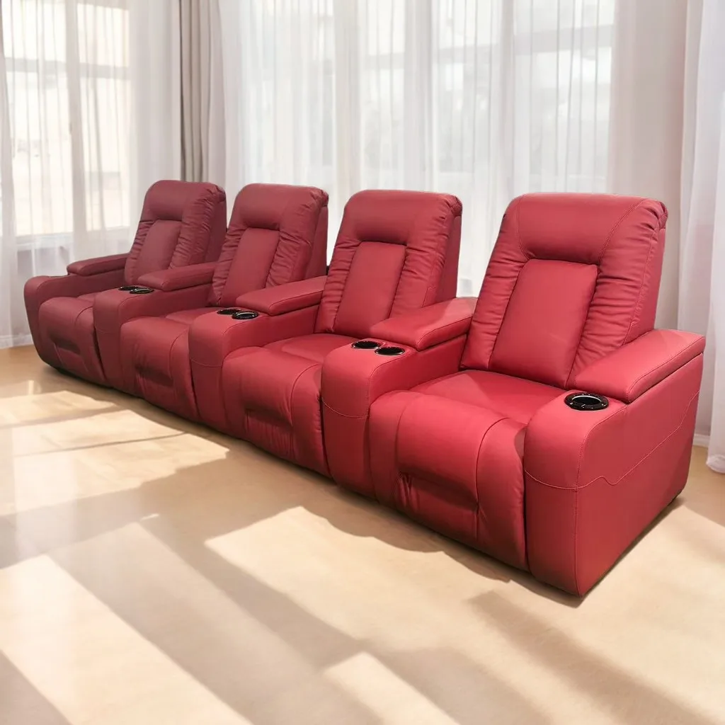 For American Style Smart Home movie theater 3 seats electric reclining sofa comfortable cinema chair theater seats