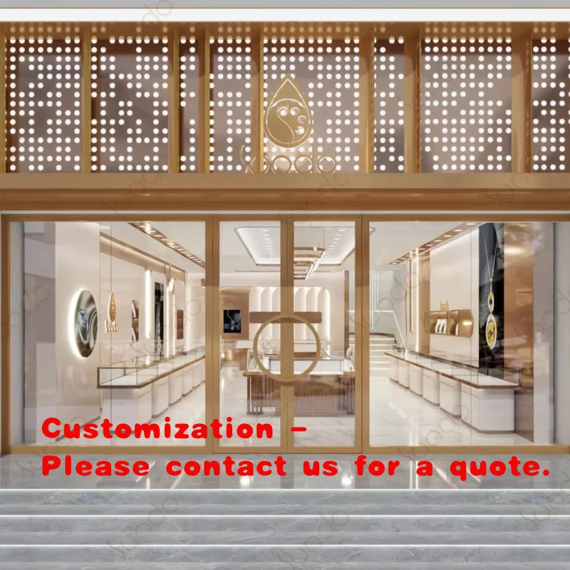 custom.High End Boutique Jewellery Shop Interior Design Luxury Furniture Jewelry Display Cabinet Premium Showroom Tempered Glass