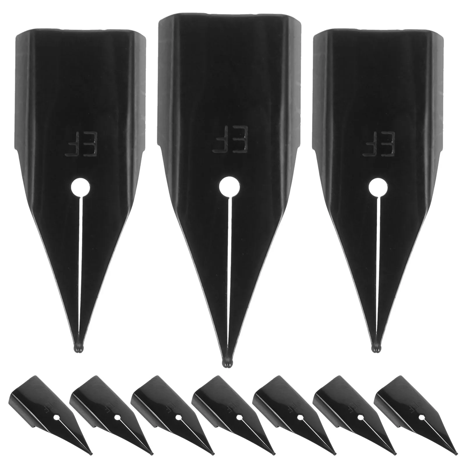 10 قطعة قلم حبر من الفولاذ المقاوم للصدأ نصائح بديلة لكتابة الخط للطلاب مجموعة أدوات مكتبية معدنية