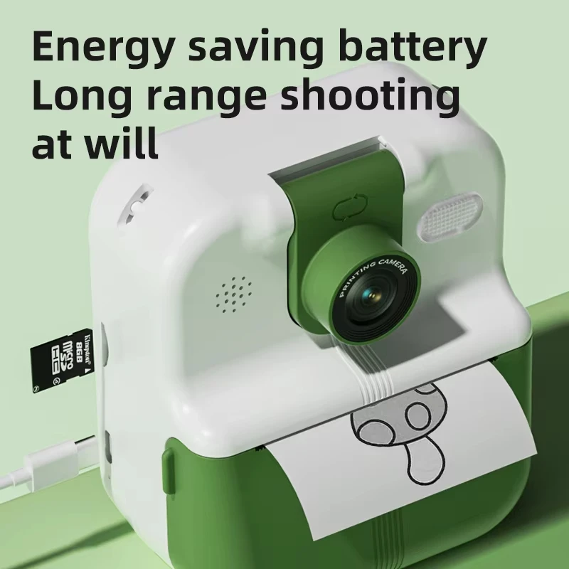 كاميرا طباعة فورية للأطفال بلوتوث 1080P HD كاميرا رقمية للبنات والأولاد هدايا عيد الميلاد ألعاب كاميرا فيديو مطبوعة حرارية #5