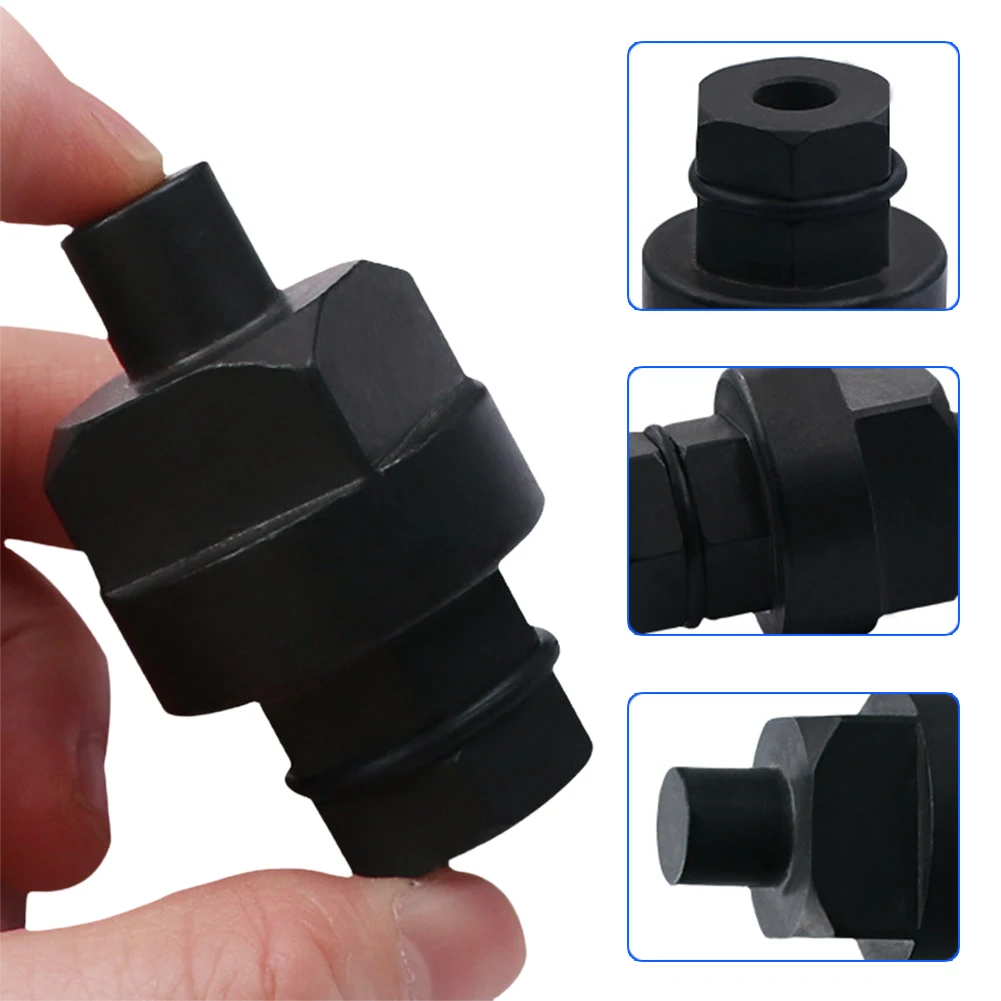 T40058 Crankshaft Turning Socket Tool Carbon Steel Crankshaft Belt Pulley Tool for 6 Cylinder 4.2L 3.2L 2.4L FSI Engine for Audi