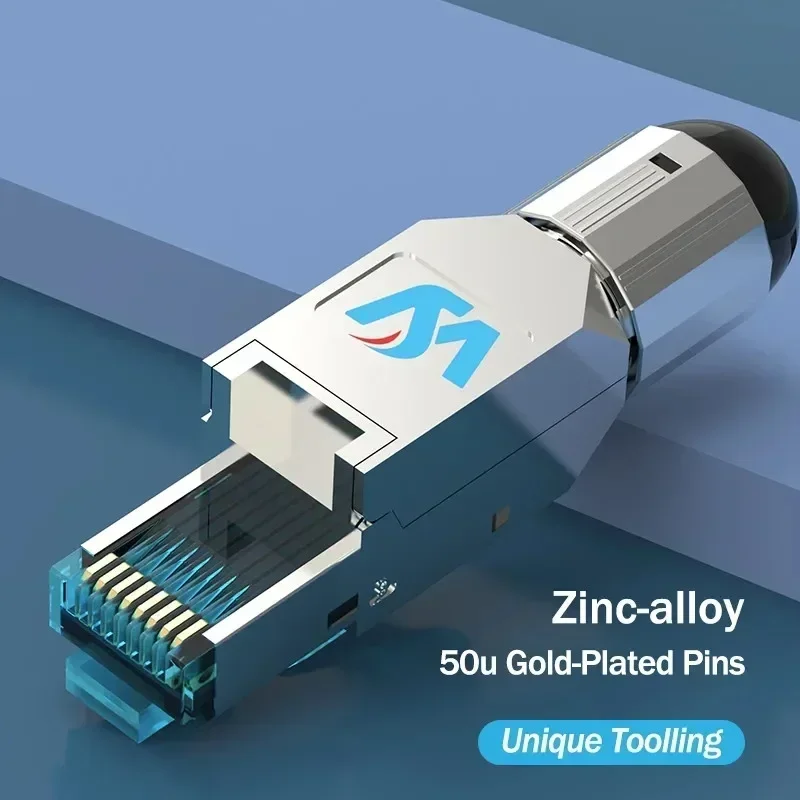RJ45 Cat8 Connector Ethernet Terminal Plug Shielded Network RJ45 Plug Connector High Speed Resuable Cat 8 Cable internet Adapter