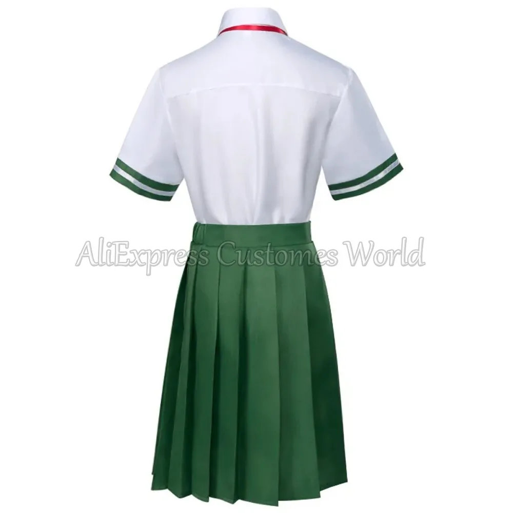 Anime Suzume No Tojimari Iwado Suzume Costume Cosplay gonna verde camicia uniforme vestito vestito Halloween carnevale vestiti del partito