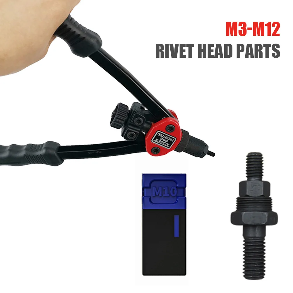 Đinh Tán Hạt Dụng Cụ Thủ Công Mandrels M3-M12 Đinh Tán Hạt Rivetnut Đầu Phẳng Lắp Hạt Hệ Mét Ren Nutsert Bu Lông Dụng Cụ Phụ Kiện