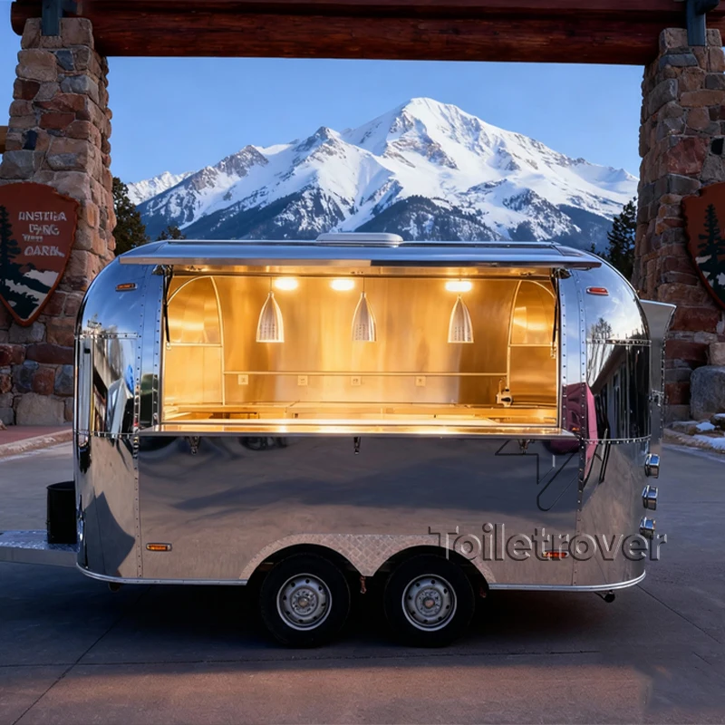 

Retro High Quality Stainless Steel Shawarma Pasta French Fries Tacos Jacket Potato Bbq Food Truck Nigeria With Display