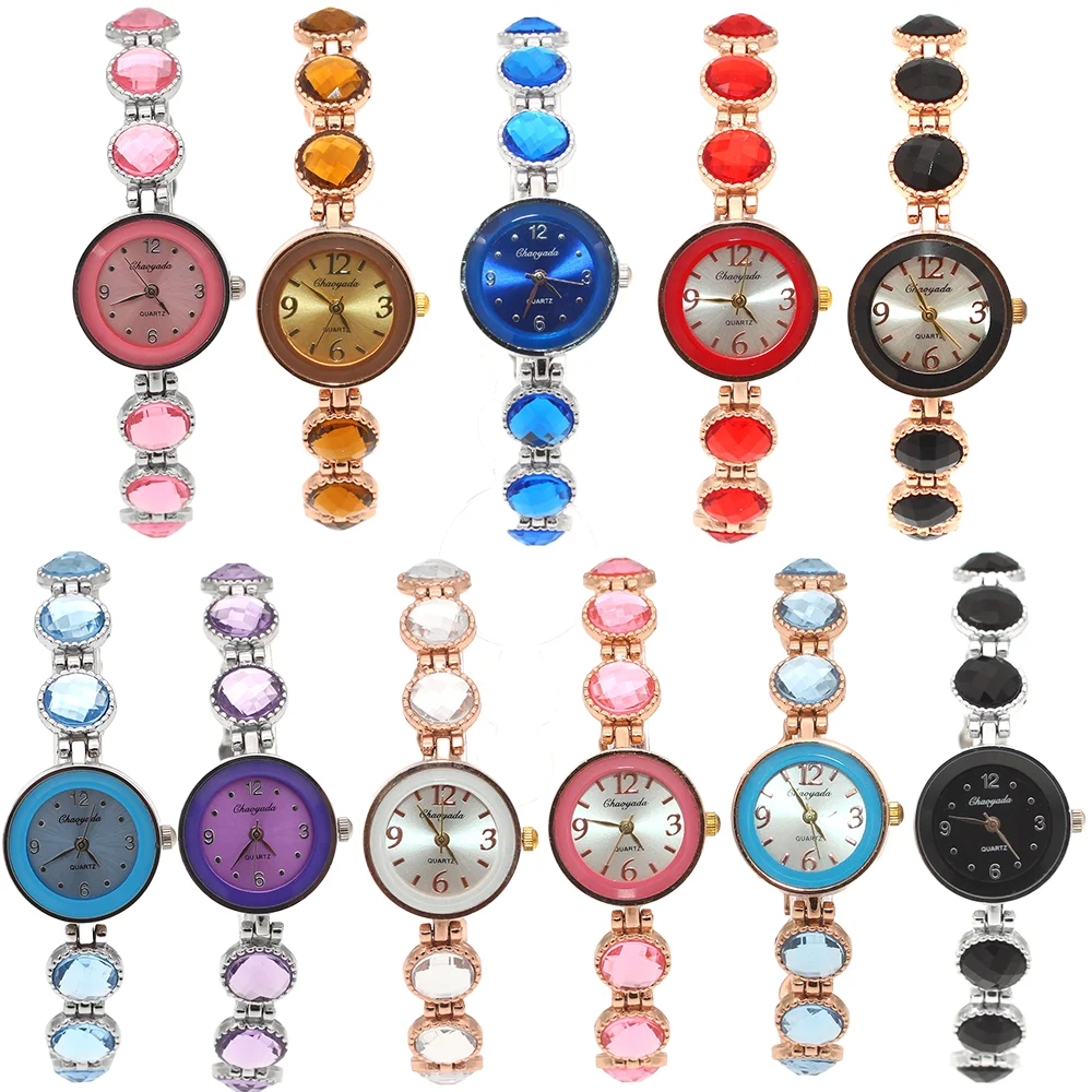11 قطعة/الوحدة أزياء سيدة كوارتز ساعة المتاحة فستان نسائي ساعة اليد للفتيات