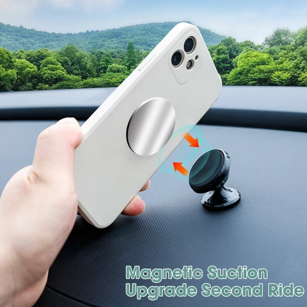 Metal Disk Plate for Magnetic Phone Holder Universal Adhesive Metal Plate Iron Sheet Disk Sticker Car Phone Magnet Stand