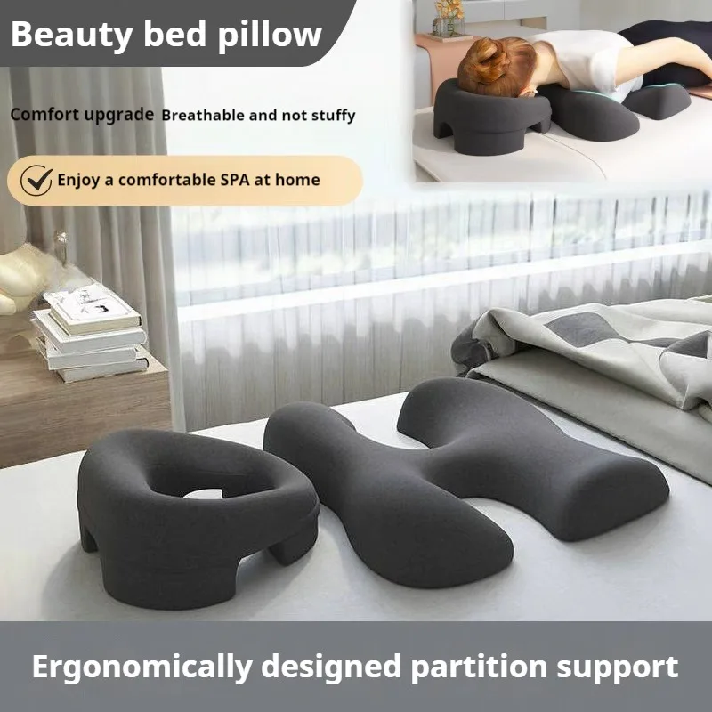 Face Down Pillow Cotton SPA Reusable Comfortable Office Home Ergonomic Headrest Massage Face Cradle Massage Pillow Face Down