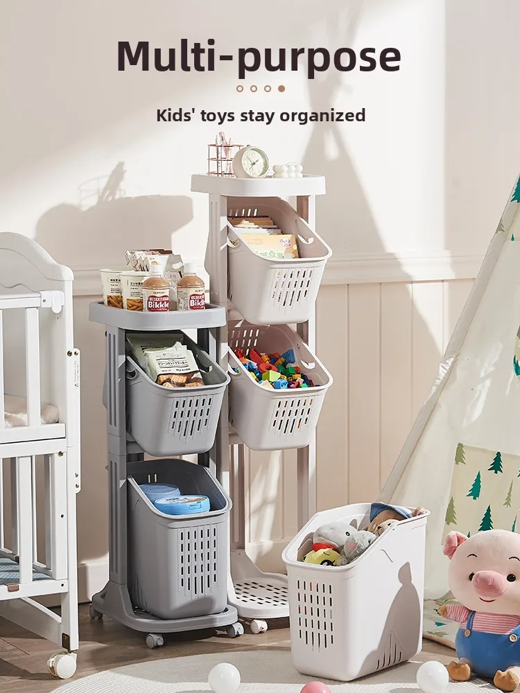 

Batoom Toy Storage Ra Plastic Floor Mounted Laundry Hamper Organizer Home Organization Tool for Batooms And Clothes