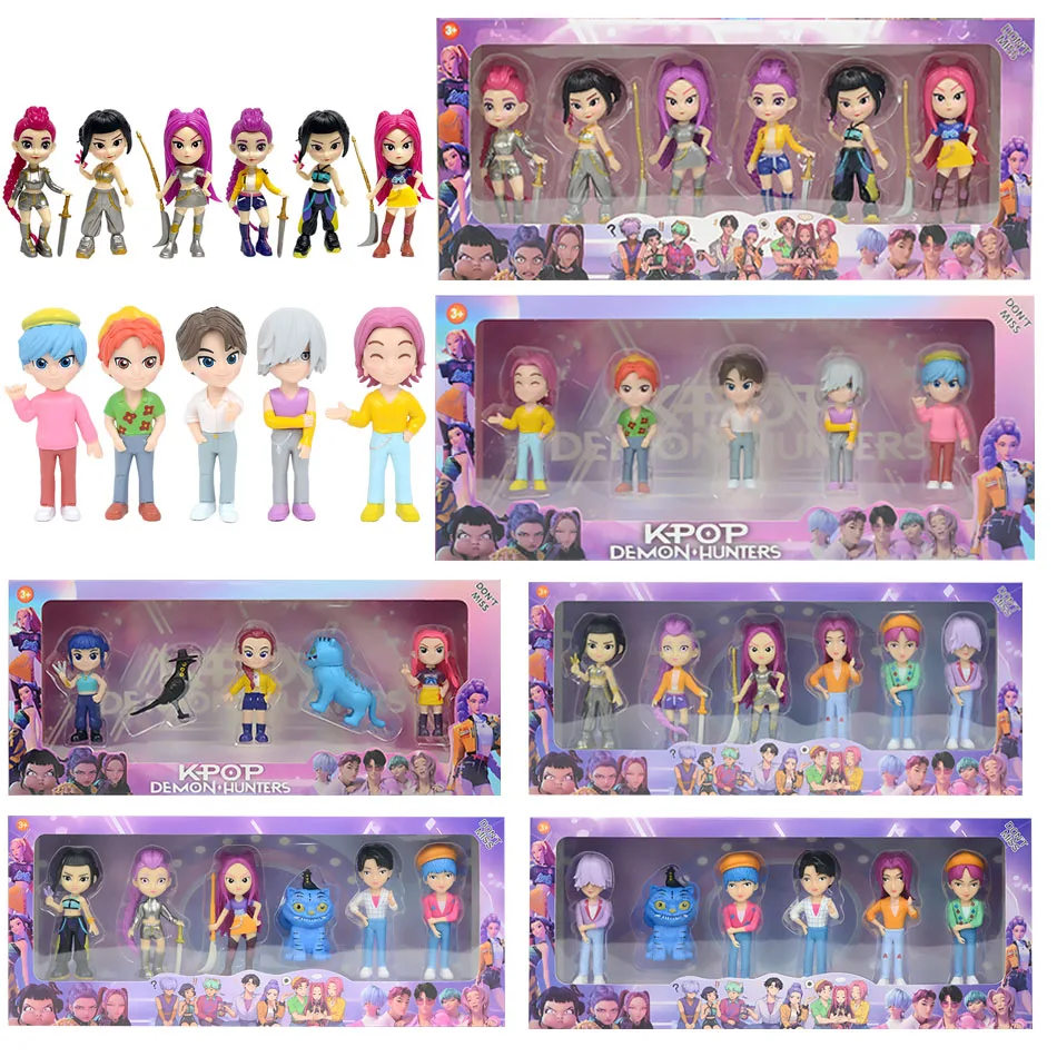 مبيعات ساخنة لعام 2026 مجموعة شخصيات كيبوب ديفيل هنتر رومي زوي ميرا أنيمي بولي فينيل كلوريد مجموعة حلي سطح المكتب للأطفال السنة الجديدة #1