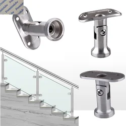 10Pcs Cast SUS304 Railing Post Head With Adjustable Curved Horizontal Bracket