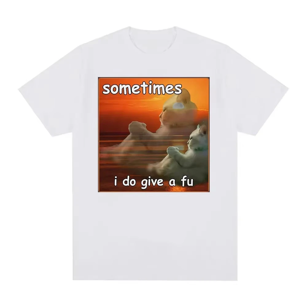 Parfois,je Fais Un Chat Drole Meme camiseta divertida Cadeau Pour Hommes Femmes Mode Mignon Kawaii camiseta cómoda de alta calidad