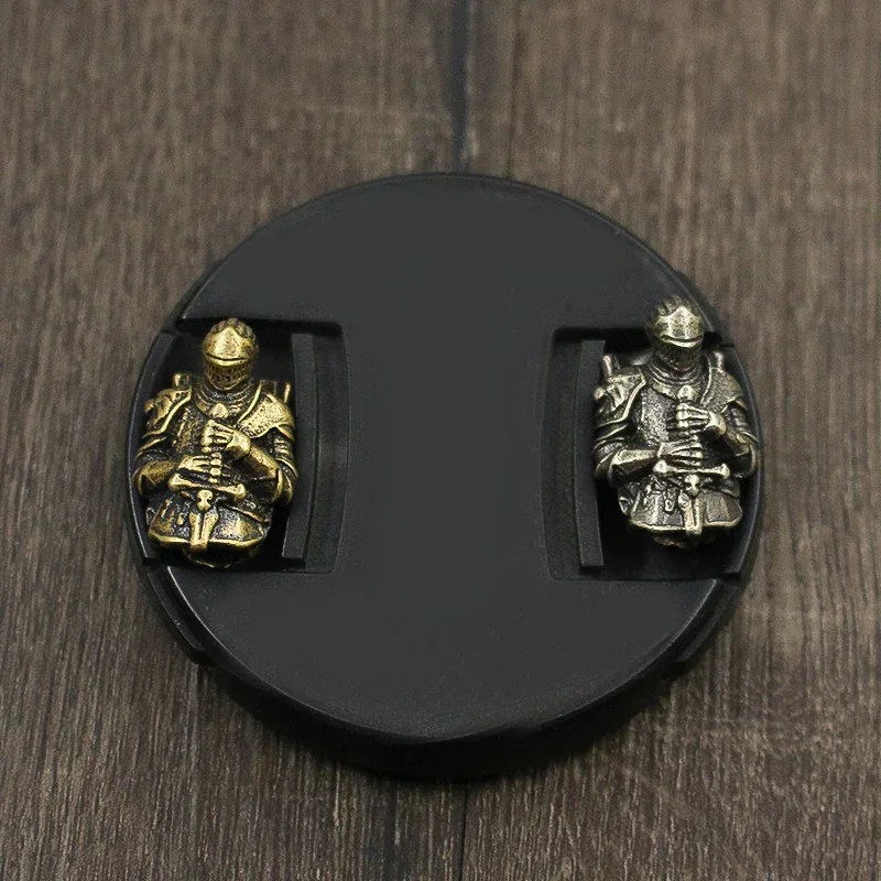 Pure Copper Roman Knight Action Figures Car Key Chain Individual Creativity DIY Boy Pendant Miniature Ornament Accessorie Model