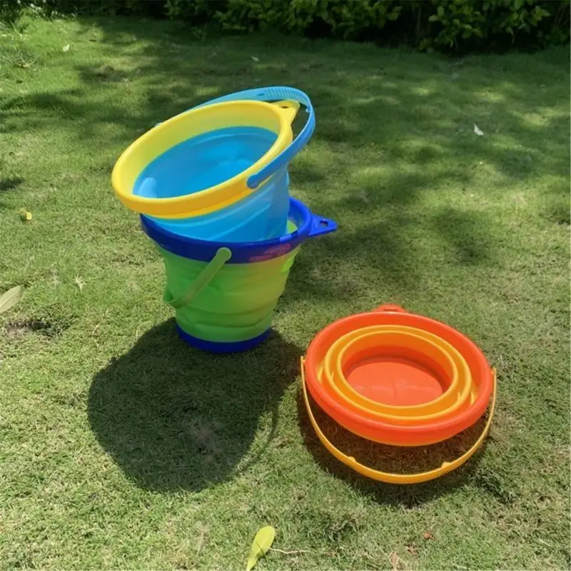 

R9JD 3PCS Seaside DIY Foldable Bucket Toy Portable Sand Rake Building Babies Toy