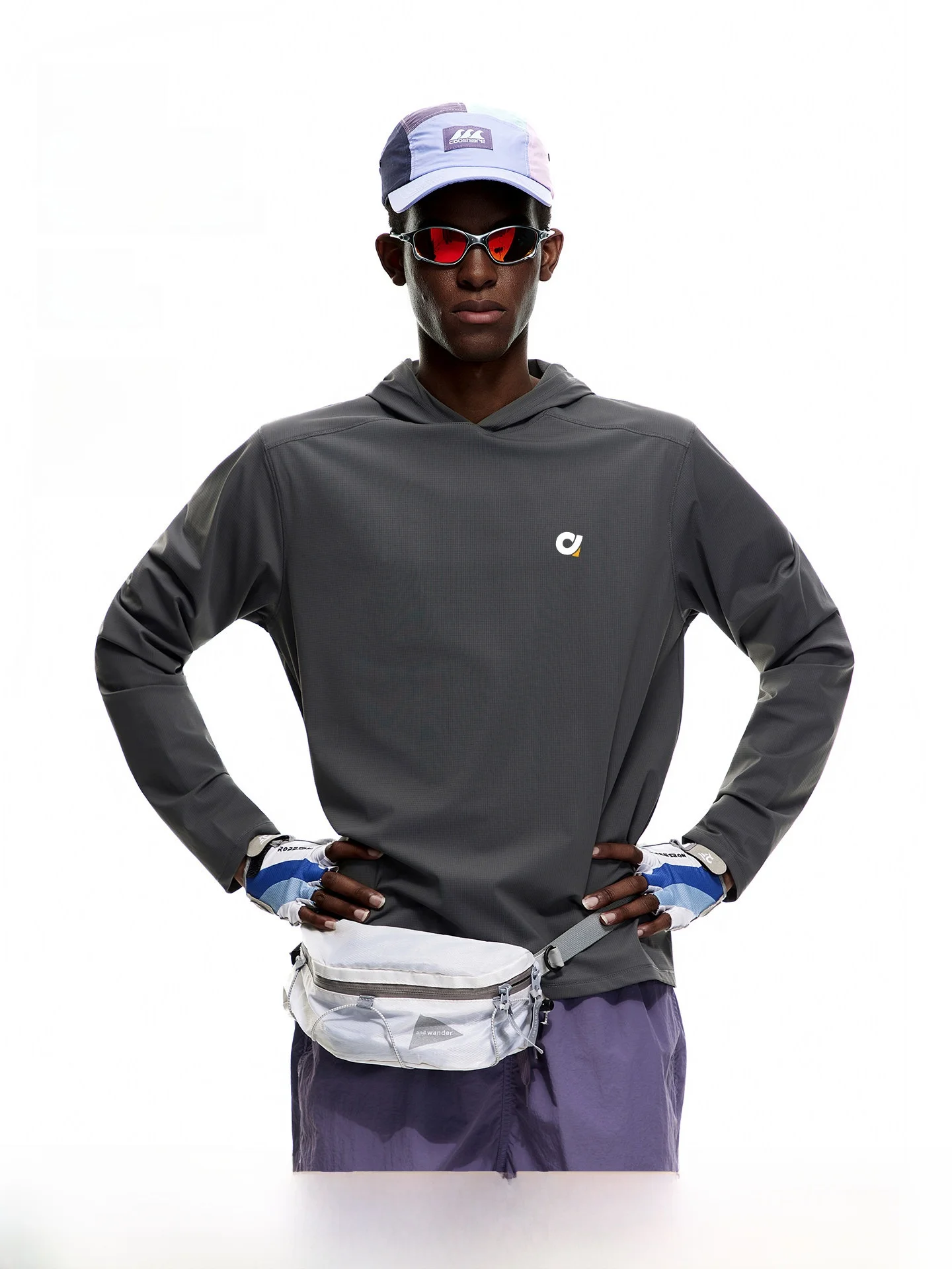 

ARTANNIE Men's Outdoor Breathable Quick Dry Long Sleeve T-Shirt Summer New American Sports Hat Riding Top Loose Fit Printed