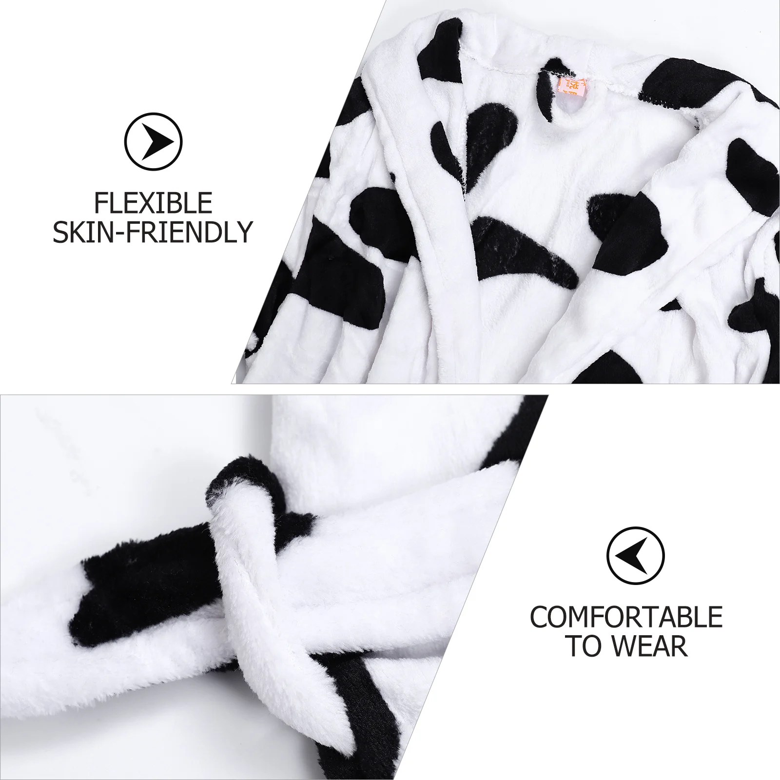 Cow Pajamas Sleep Robes Bathrobe for Girl Girls Nightgowns Sleepwear Fleece Coral Nightdress Long Sleeve Women