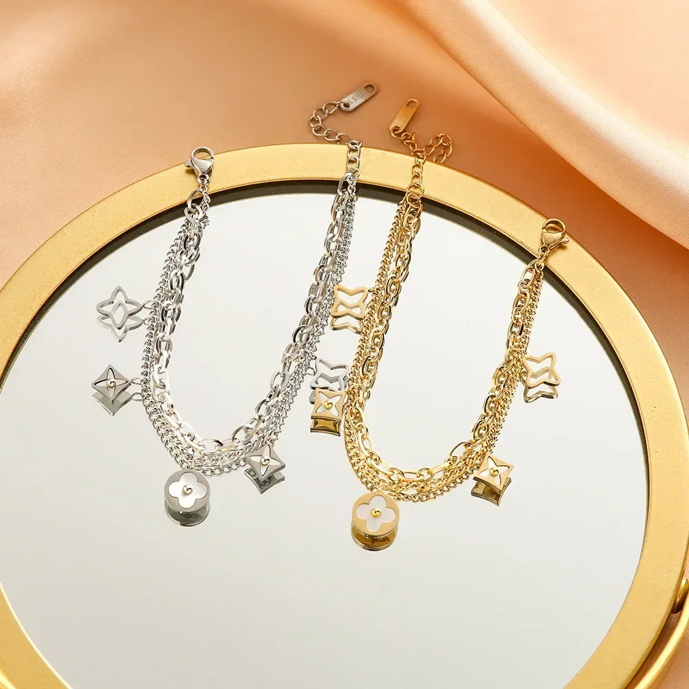 سوار جديد من الفولاذ التيتانيوم للنساء متعدد الاستخدامات على طراز مجوهرات عصرية مخصصة