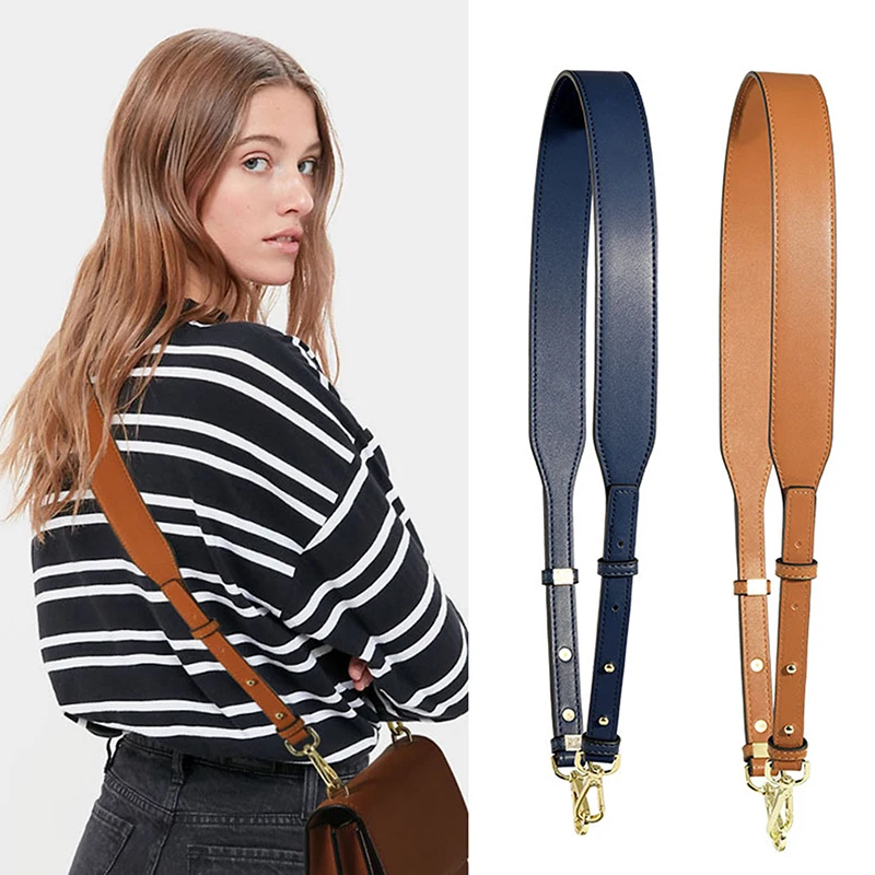 

Adjustable Black Leather Shoulder Strap Bag Accessory Crossbody Strap Pattern Top Layer Cow Leather Replacement Strap