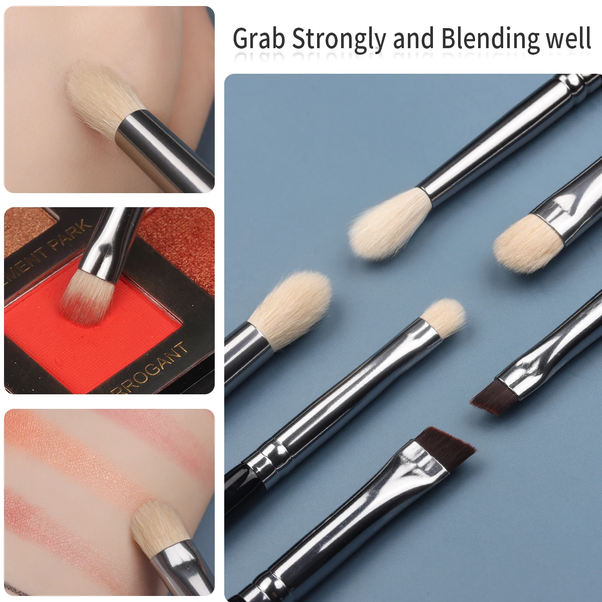 Makeup Brush Set 6 Pcs Bethy Beauty Eye Shadow Brow Goat Hair Synthetic Highlight Blush Makeup Tools Brochas Maquillaje