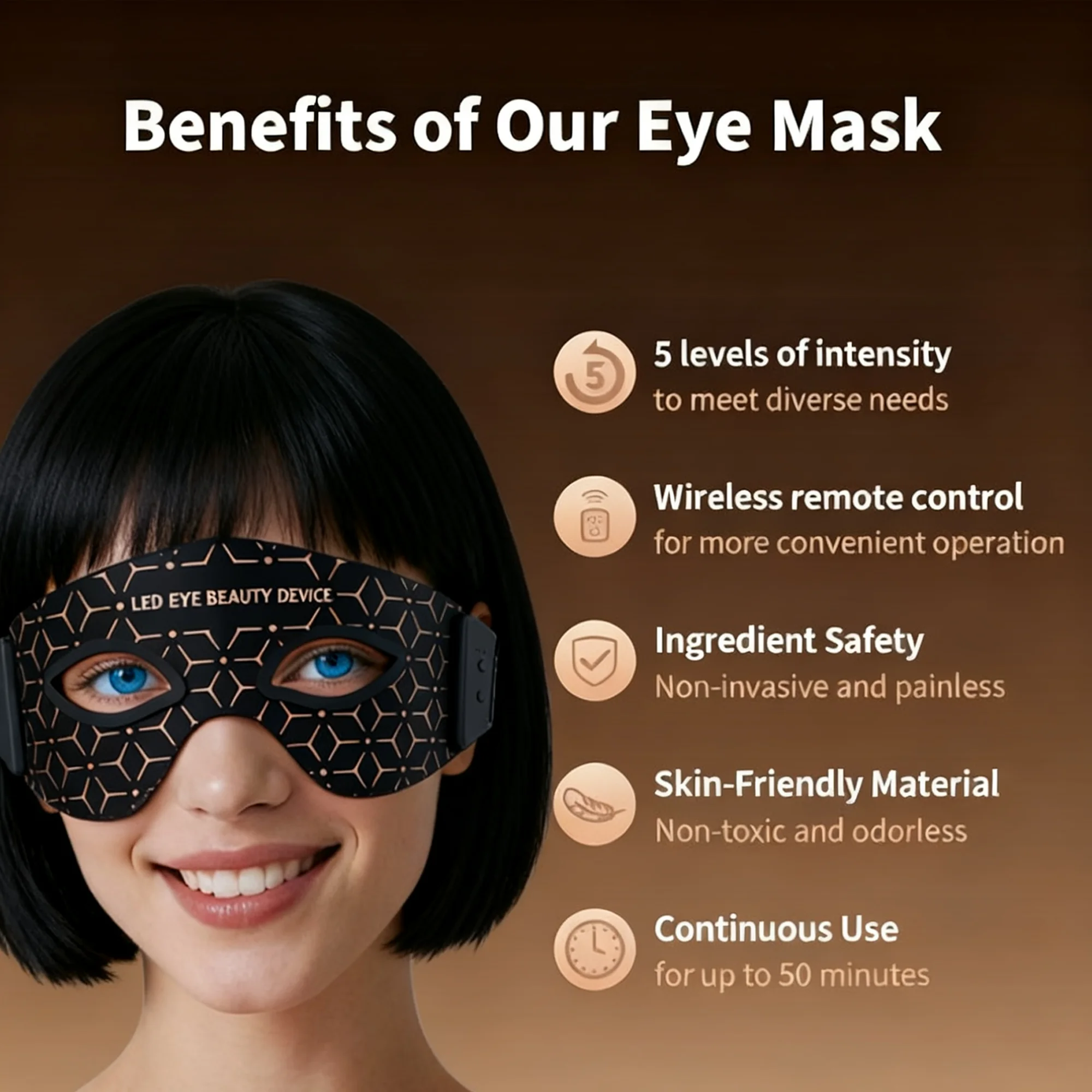 JVV الضوء الأحمر العلاج بالأشعة تحت الحمراء قناع عين 630nm 850nm يخفف المضادة للتجاعيد عيون الهالات السوداء لعيد الميلاد جهاز العناية بالجمال المنزلي #2