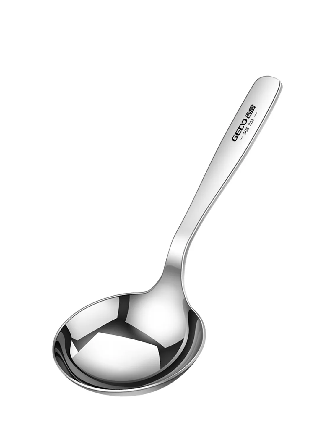 LFGB – cuillère de service en acier inoxydable 304 pur, Ultra épaisse, 143g, 95mm de largeur, 25mm de profondeur, grande louche à soupe pour Banquet