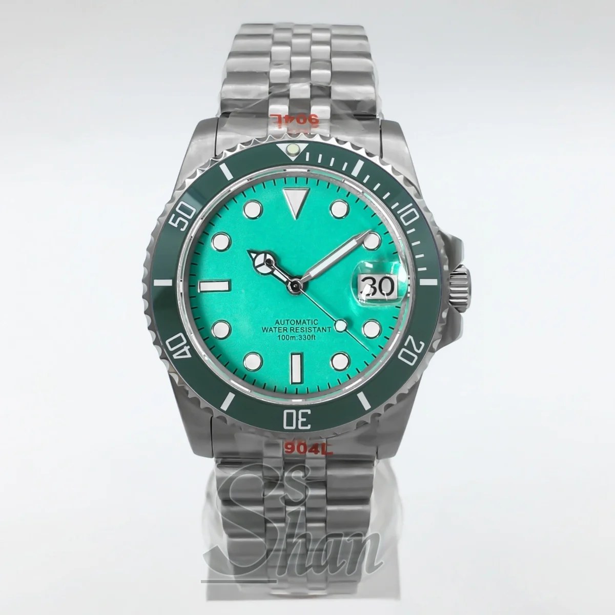 Reloj de buceo automático para hombre NH35 PT5000, 36mm, 38mm, fecha, cristal de zafiro, bisel de cerámica, resistente al agua, reloj de pulsera mecánico de 10ATM