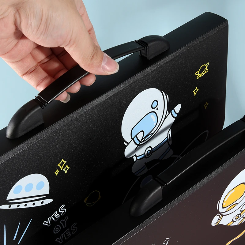 A4 13-Pocket Accordion File Folder - Cute Large-Capacity Student Exam Organizer with Handles