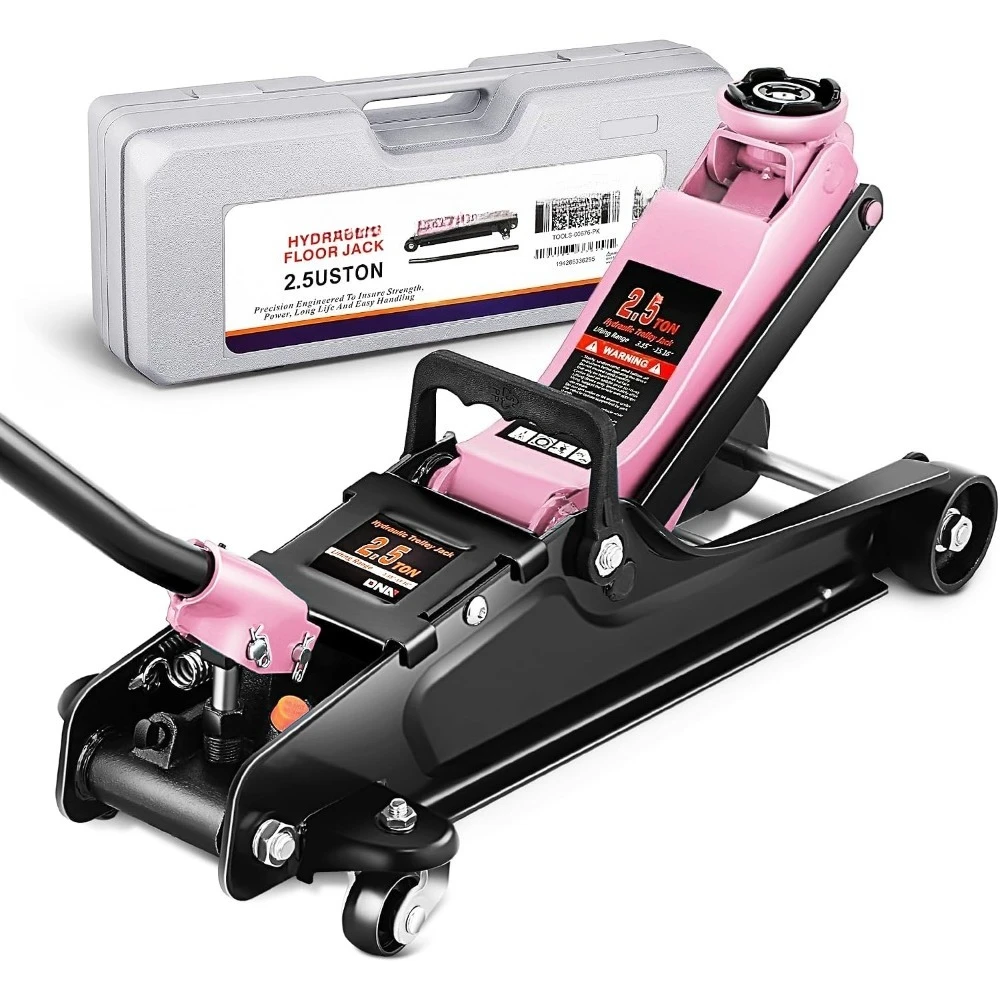 USA Stock Low Profile Hydraulic Trolley Jack 2.5 Ton 5500 Lbs Pink Hot Sale