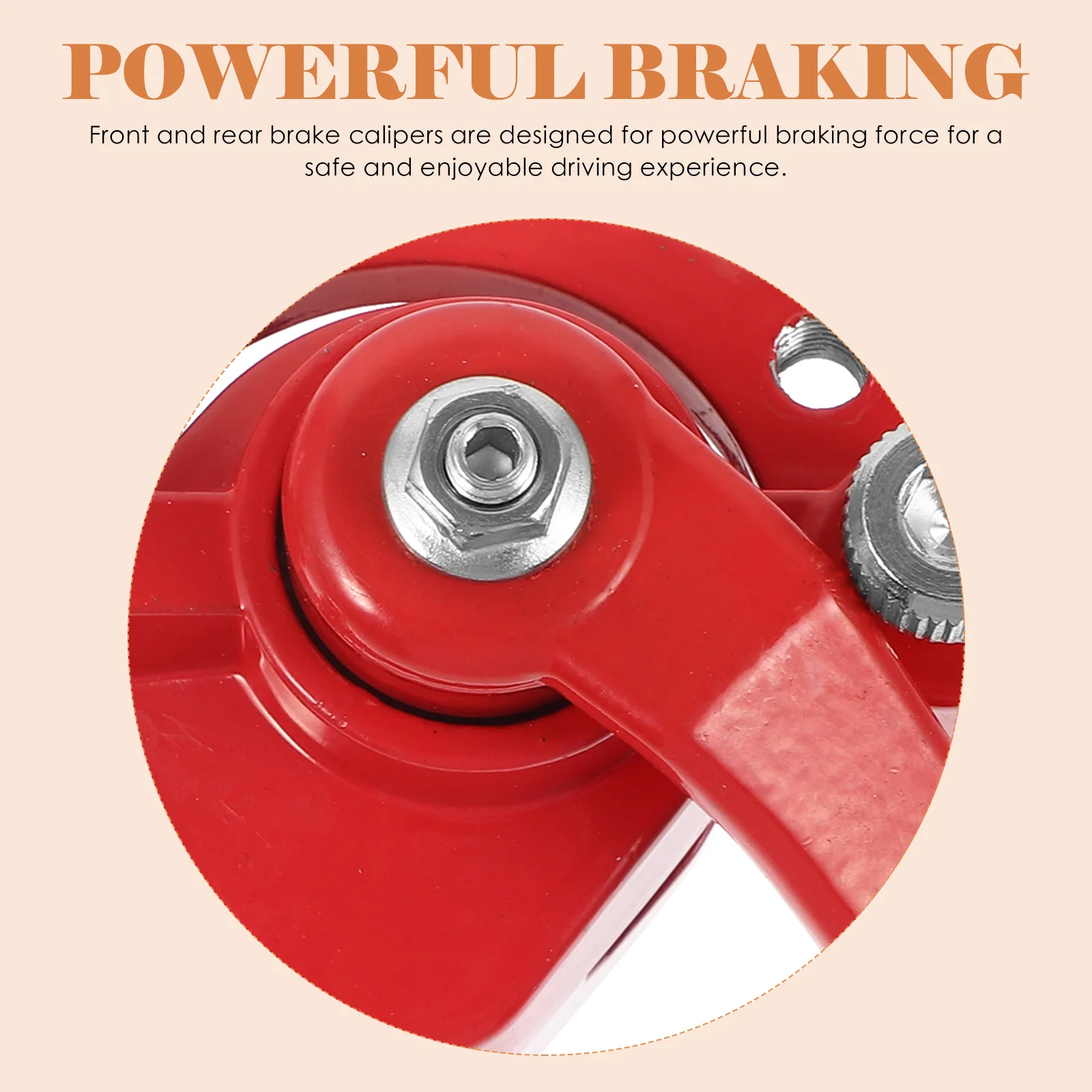 

2Pcs Front Rear Disc Brake Pump Off-Road Calipers Aluminum Alloy Small Vehicle Replacement Brake Caliper Set Stable Responsive