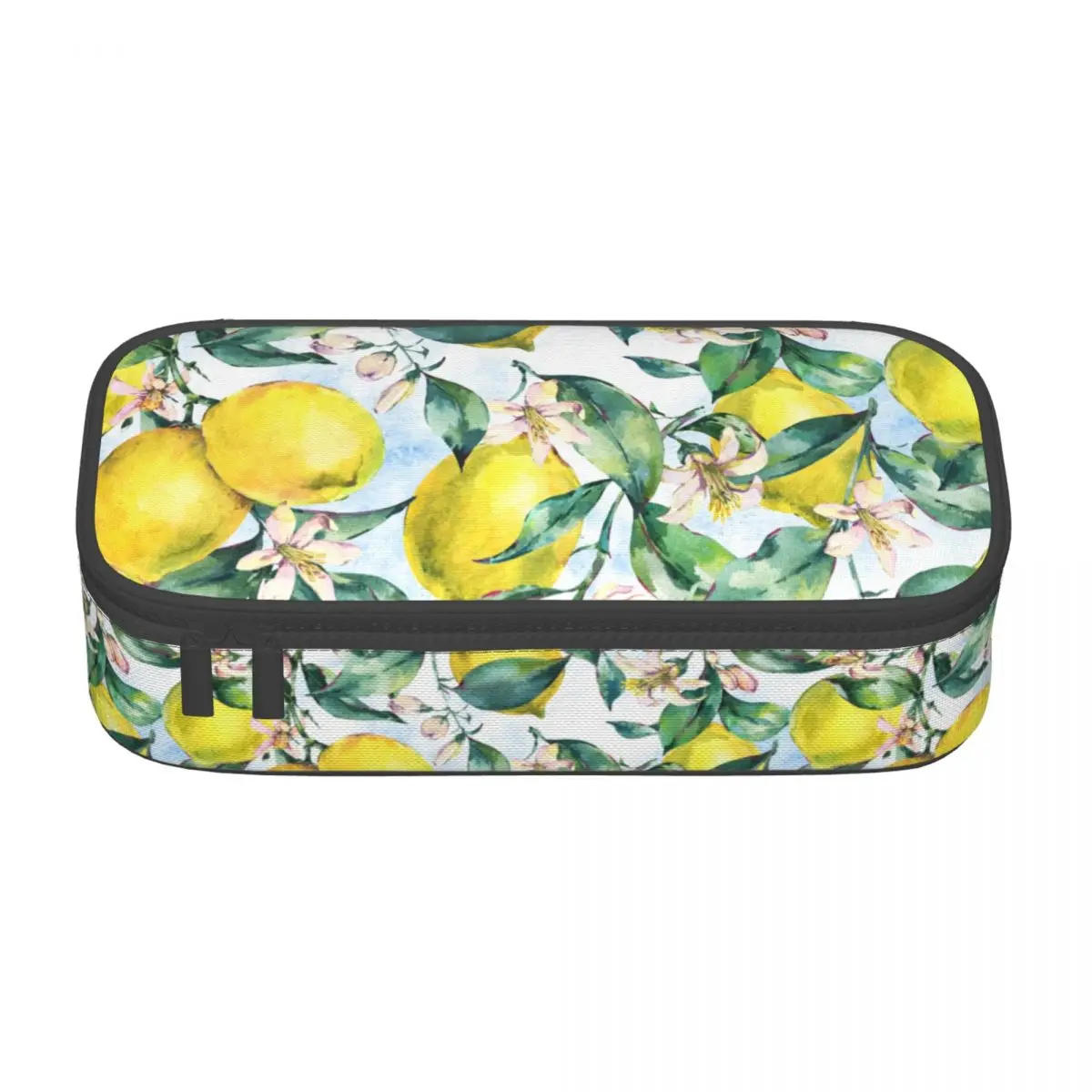 Custom Kawaii Tropical Fruit Summer Lemon Pencil Cases for Girls Boys Large Capacity Pen Box Bag School Supplies