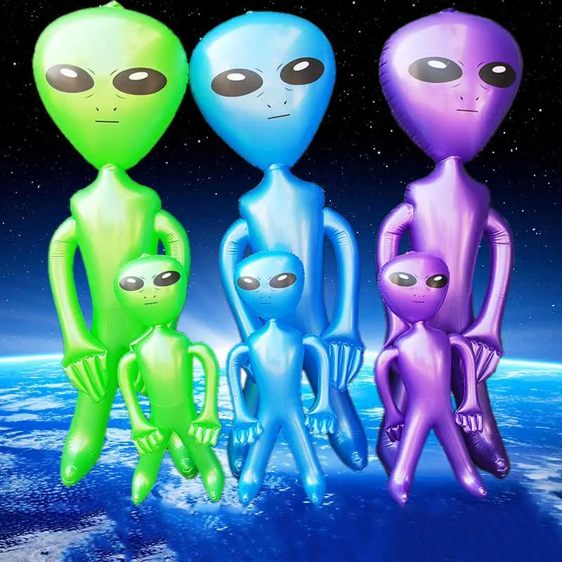 

Creative Simulation Inflatable Alien Toy 83cm/150cm Alien Inflatable Toys Party Decorations Birthday Halloween Alien Theme Party