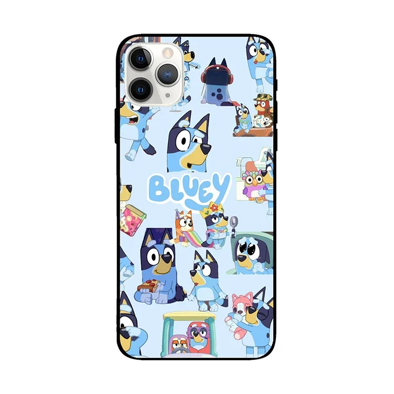 Bluey miękkie etui na telefon IPhone 14 Pro Max 13 12 Mini 11 Pro XR XS X 8 7 6 6S Plus SE