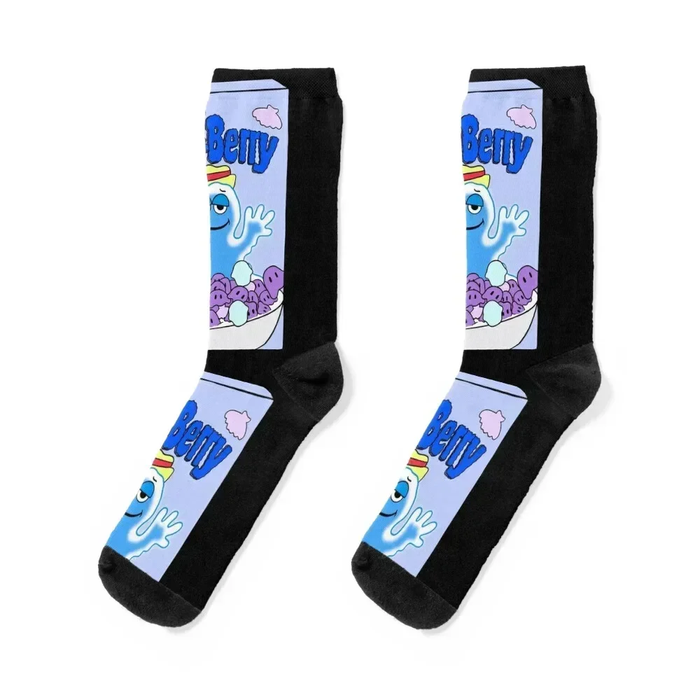 Booberry Cereal Box Socks kawaii luxe custom sports funny sock Woman Socks Men's