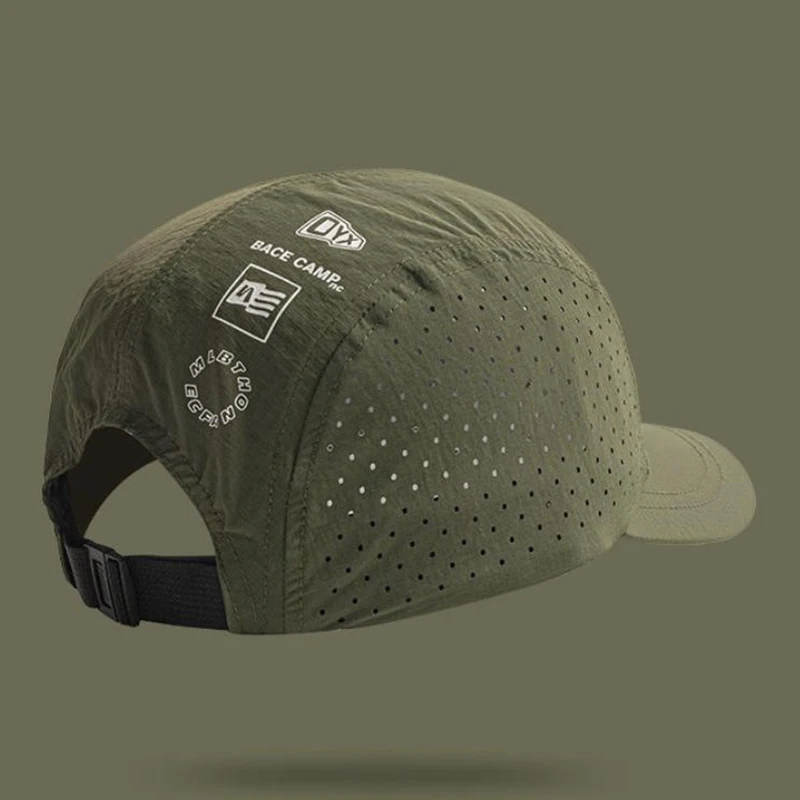 Summer Lightweight Quick-Dry Soft-Top Baseball Cap Breathable Mesh Short-Brim Sun Hat for Outdoor Sports And Running