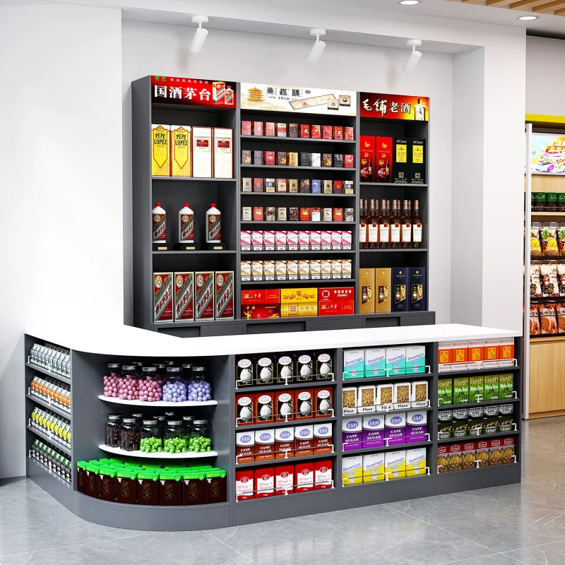 custom.Convenience Store Wood Metal Smoke Shop Display Supermarket Rack Display Smoke Exhibition Show