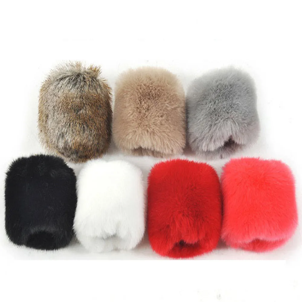 Ladies wrist Warmers Warm cuffs Windproof Soft Furry wristband Oversleeve ST030